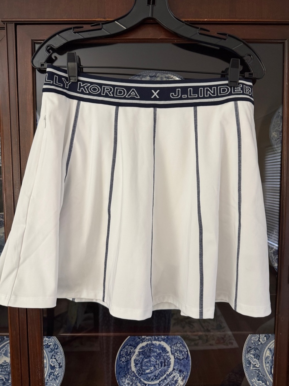 J.Lindeberg White Skirt with Navy Trim